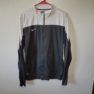 Nike Squad 14 Sideline Jacket Mens Large Black White Dri-FIT Soccer Zip